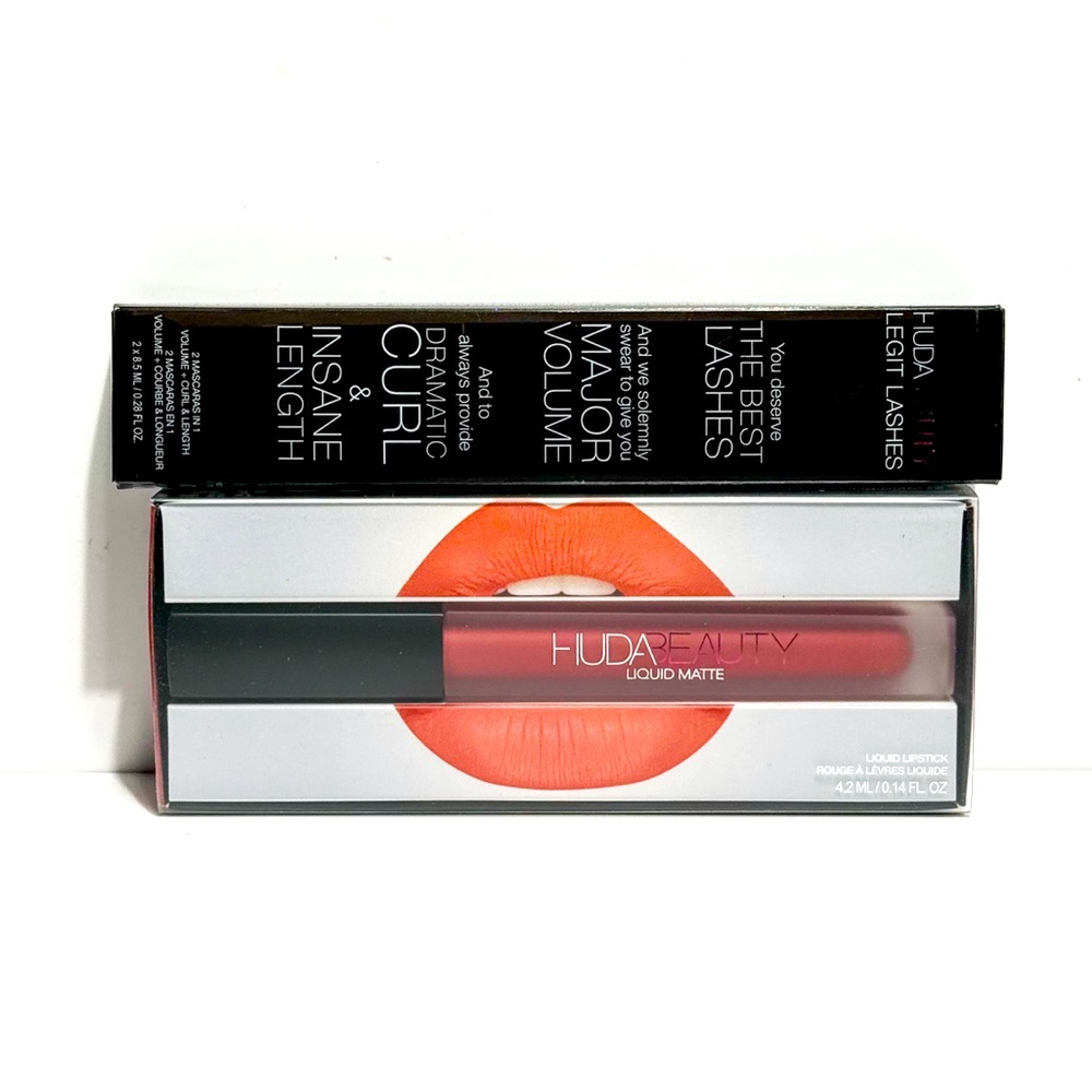 New/ Unopened Huda Liquid Lipstick + Mascara
